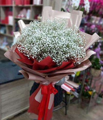 Букет цветов из: Гипсофила в Красном-на-Волге