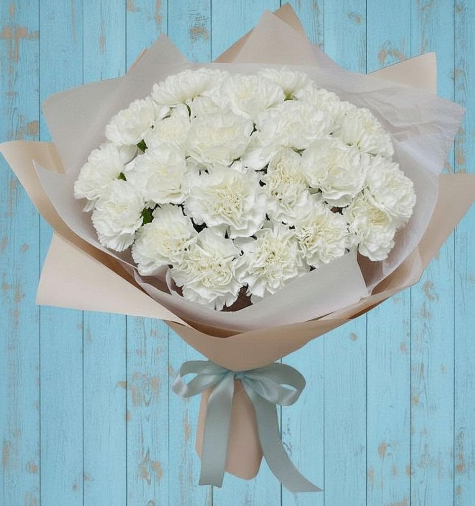 Букет цветов из: Гвоздики в Красном-на-Волге