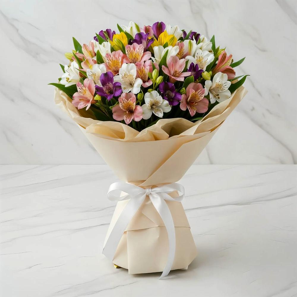 Букет цветов из: Альстромерии в Красном-на-Волге