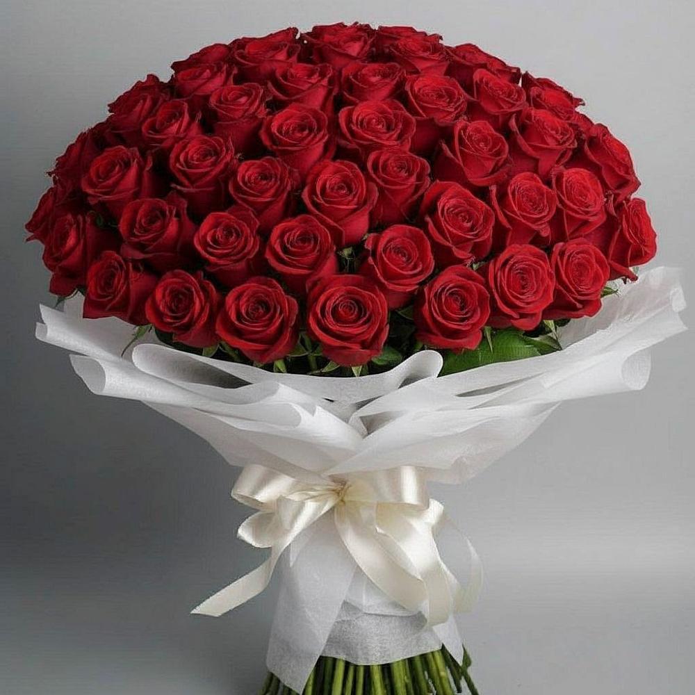 Букет 101 Красная роза Блэк Мэджик в Красном-на-Волге