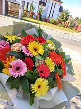 Букет цветов из:  Герберы #REPLACE_PRED# Красном-на-Волге