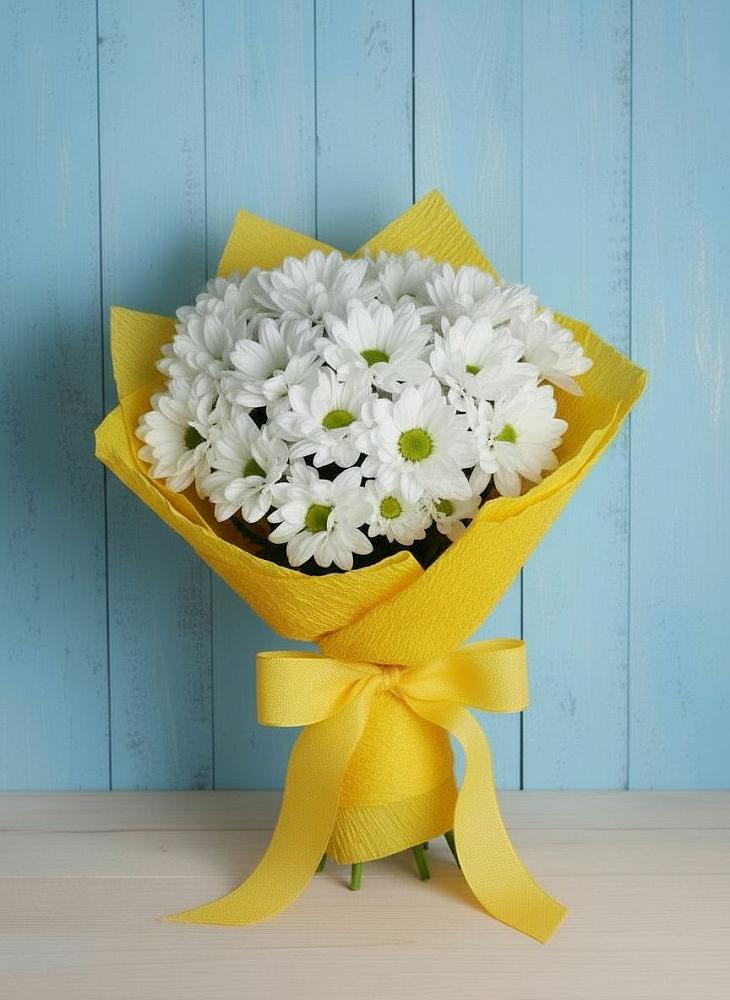 Букет цветов из: Хризантемы в Красном-на-Волге