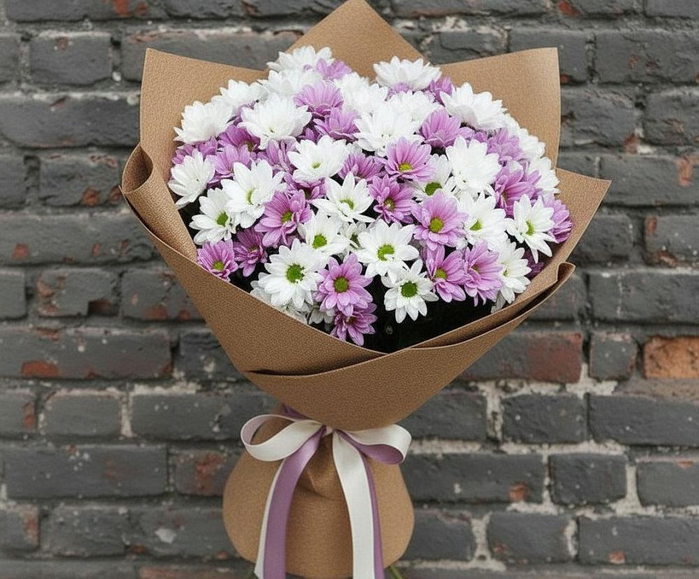 Букет цветов из: Хризантемы в Красном-на-Волге