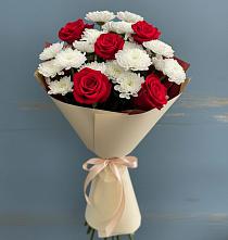 Букет цветов из:  Розы и Хризантемы в Красном-на-Волге