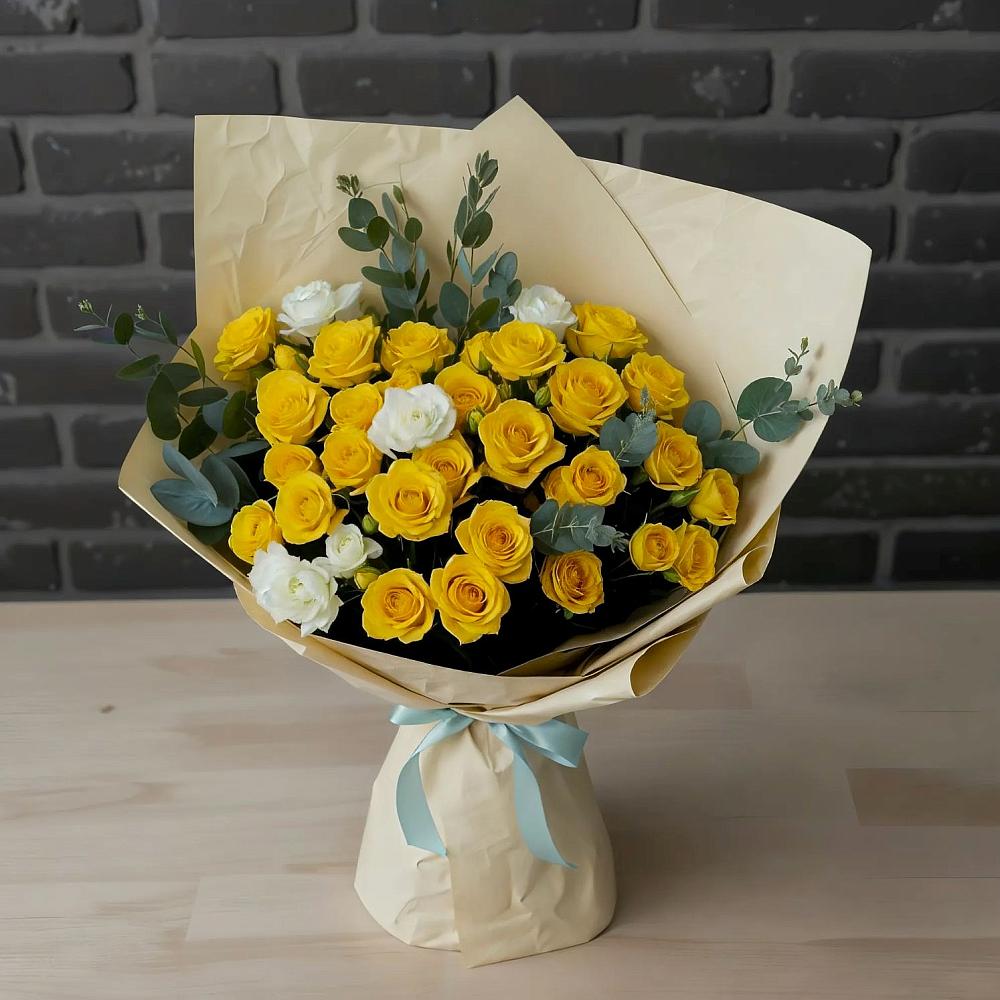 Букет цветов из: Розы в Красном-на-Волге