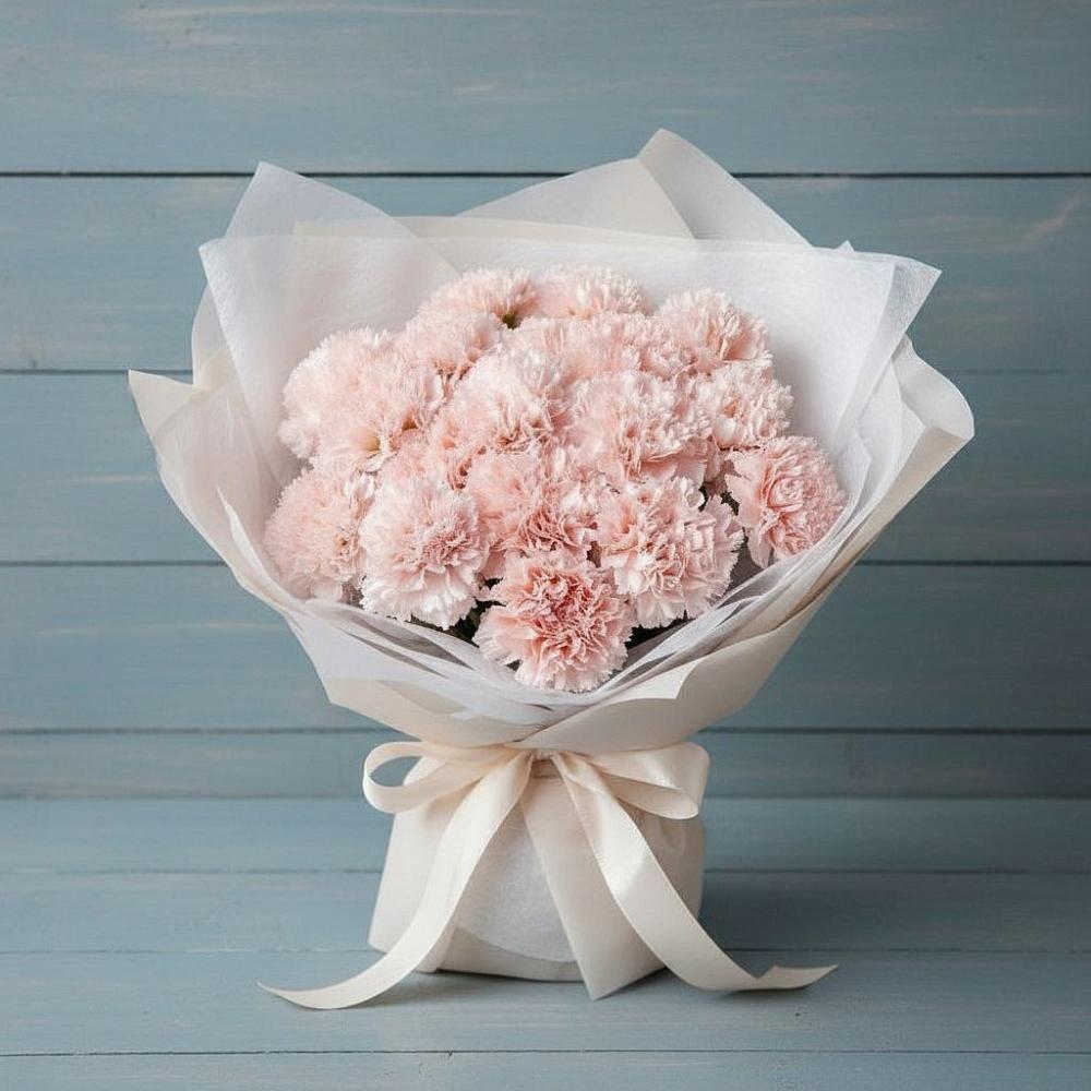 Букет цветов из: Гвоздики в Красном-на-Волге