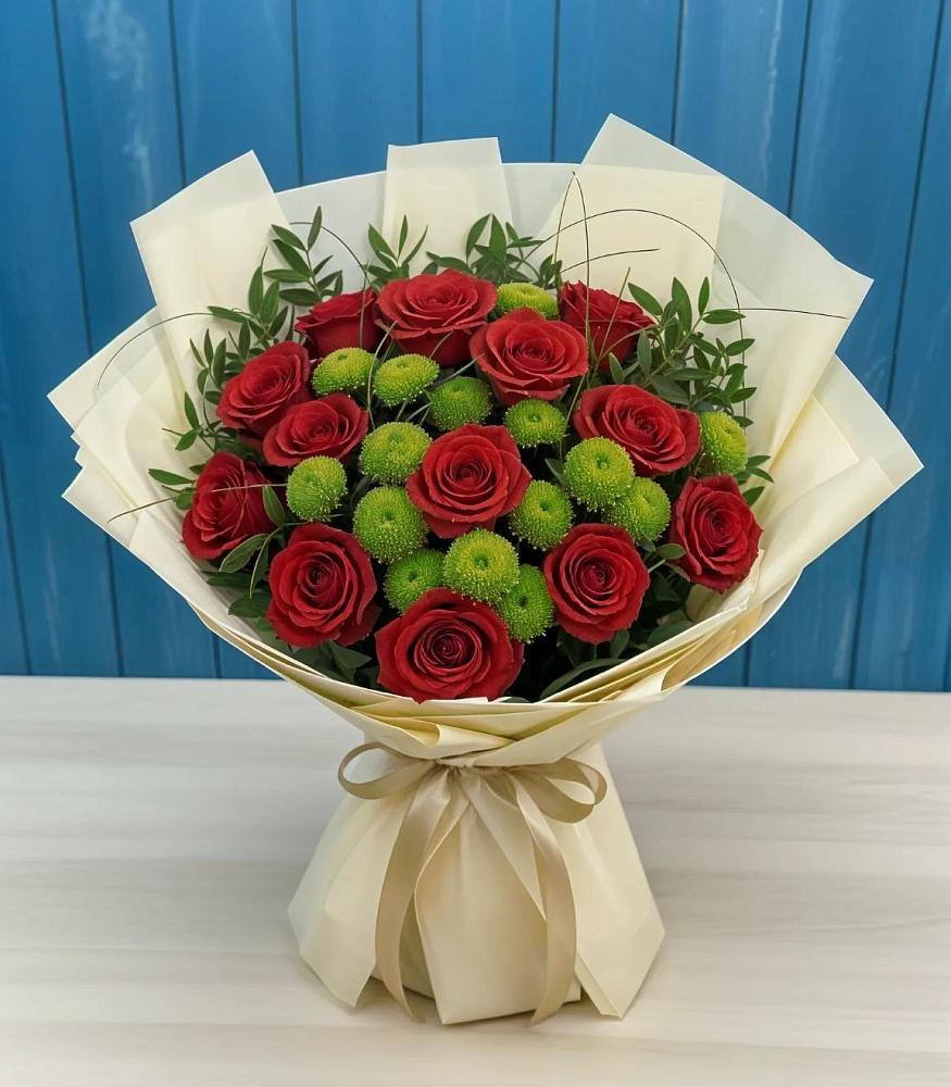 Букет цветов из: Розы и Хризантемы в Красном-на-Волге