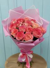 Букет 15 Розовых роз Равель #REPLACE_PRED# Красном-на-Волге
