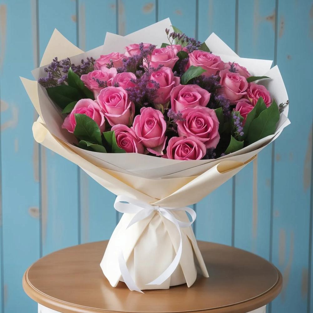 Букет цветов из: Розы в Красном-на-Волге