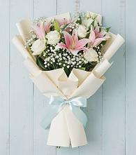 Букет цветов из:  Лилии в Красном-на-Волге