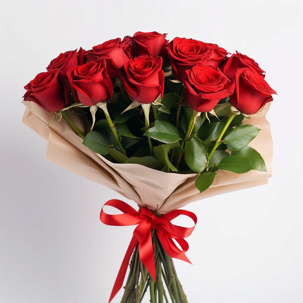 Букет 11 Красных роз Эдлесс Лав в Красном-на-Волге
